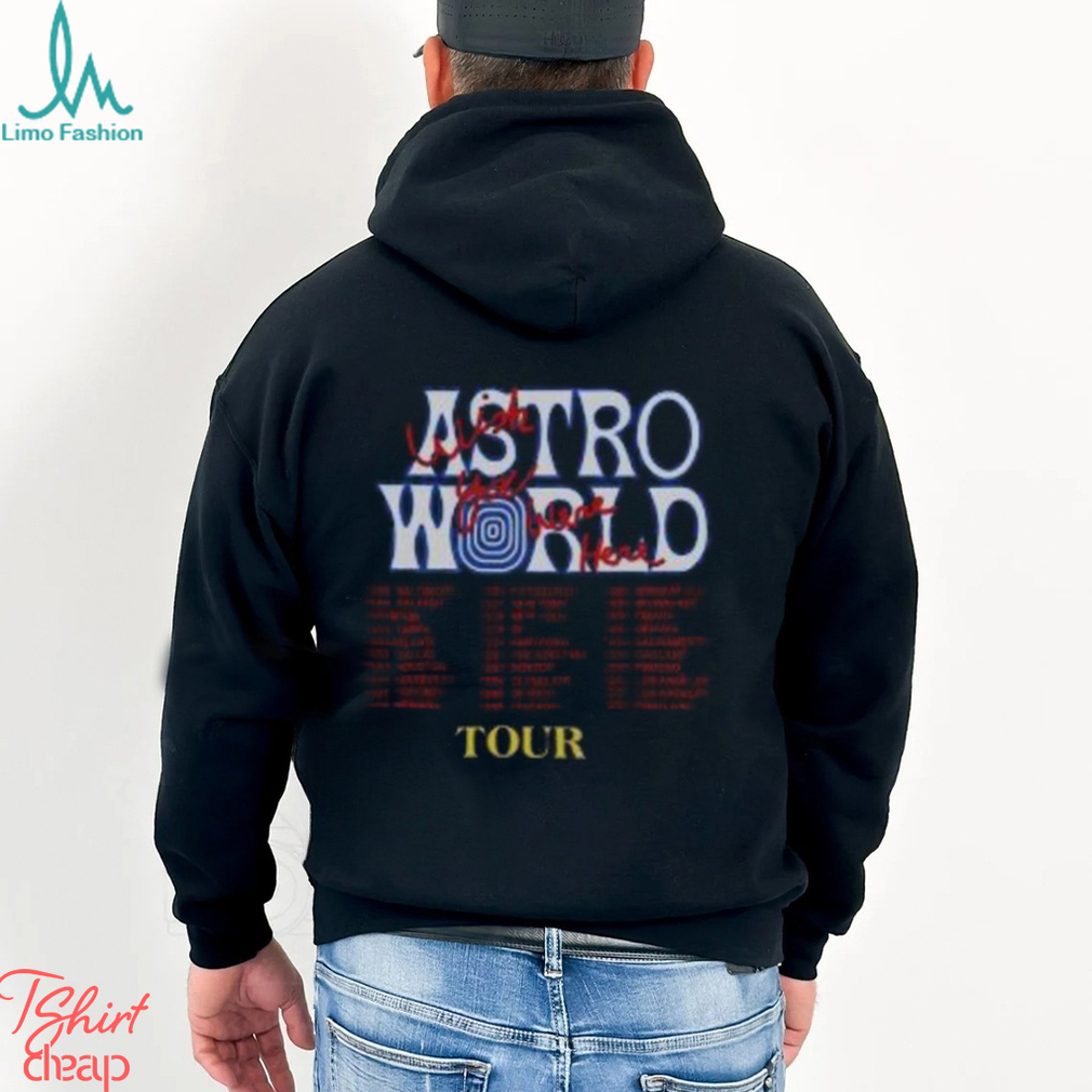 Travis Scotts Astroworld Pocket Graphic Letter Printing T-Shirts - Shop Now