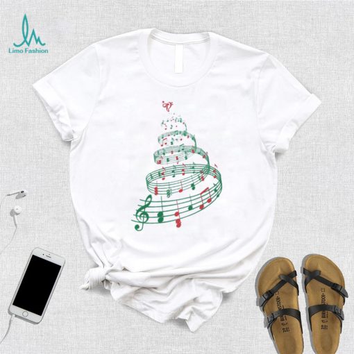 Tree With Music Notes And Heart Christmas shirt