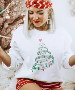 Tree With Music Notes And Heart Christmas shirt