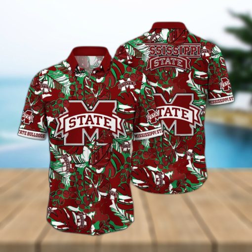 Trending Aloha NCAA Mississippi State Bulldogs Hawaiian Shirt Beach Gift For Friend