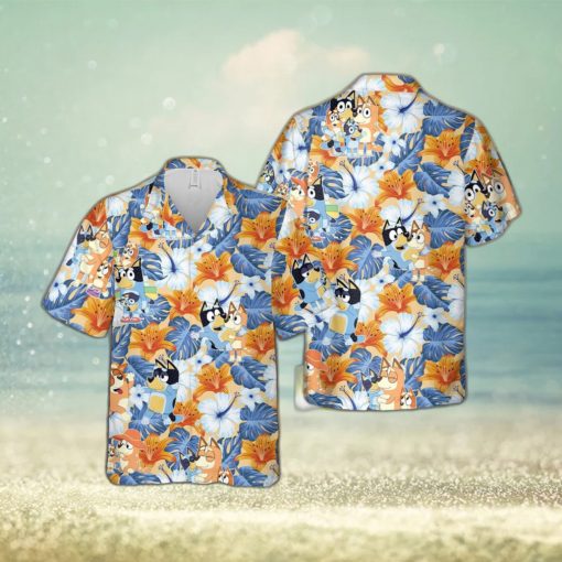 Tropical Aloha Bluey Hawaiian Shirt Summer Holiday Gift