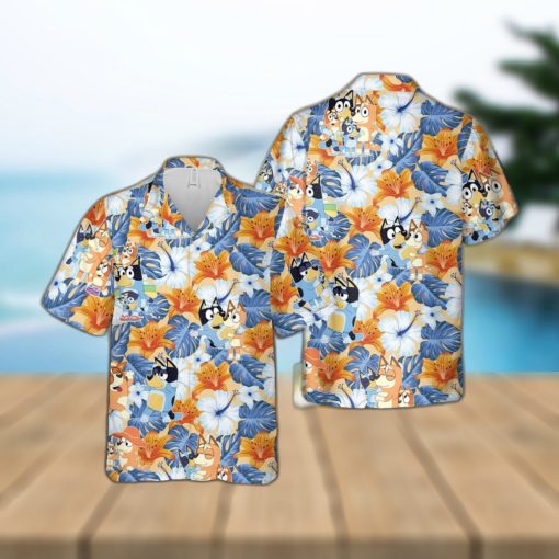 Tropical Aloha Bluey Hawaiian Shirt Summer Holiday Gift