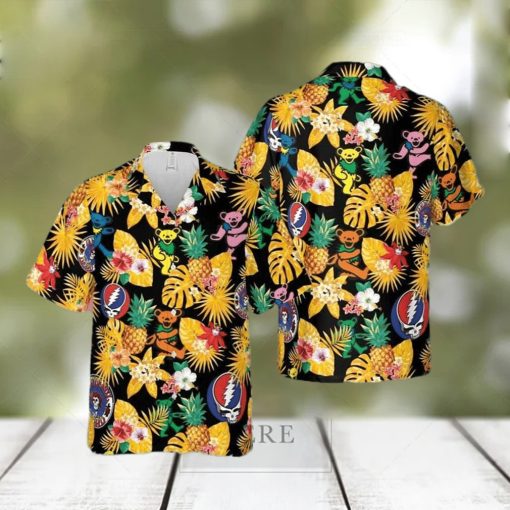 Tropical Aloha Grateful Dead Colorful Dancing Bear Hawaiian Shirt