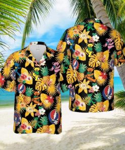 Tropical Aloha Grateful Dead Colorful Dancing Bear Hawaiian Shirt