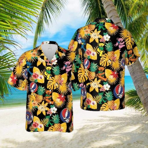 Tropical Aloha Grateful Dead Colorful Dancing Bear Hawaiian Shirt