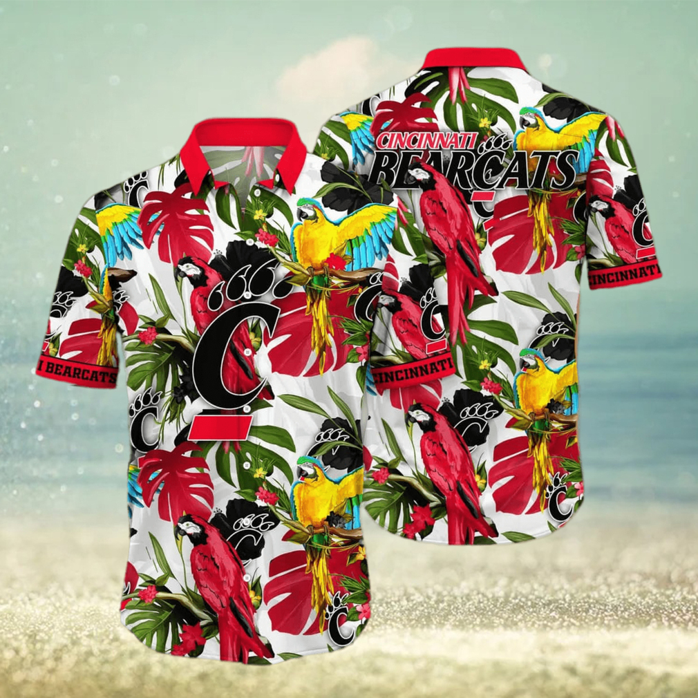 NCAA Cincinnati Bearcats Red Black Hawaiian Shirt V2 Aloha Shirt