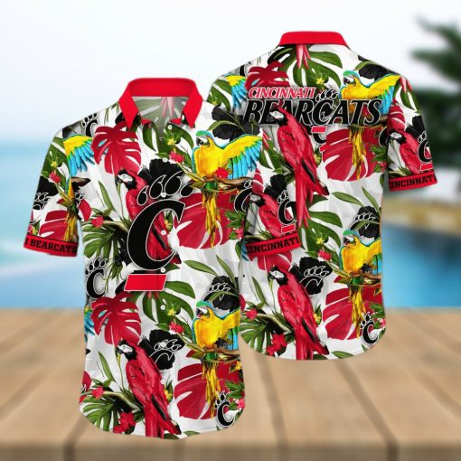 Tropical Aloha NCAA Cincinnati Bearcats Hawaiian Shirt Birds And Palm Leaves