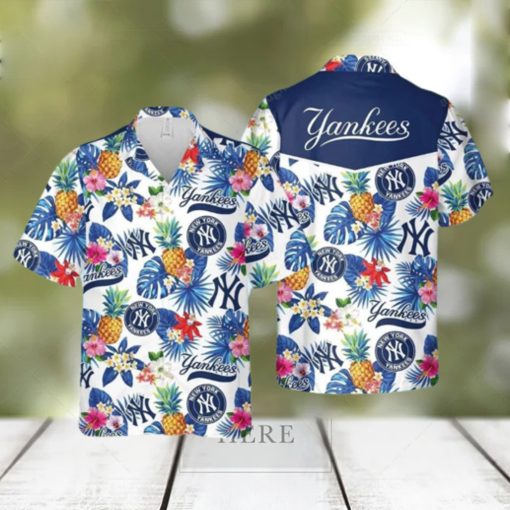 Tropical Fruit Flower New York Yankees Hawaiian Shirt MLB Gifts