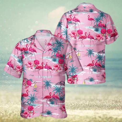 Tropical Pink Flamingo Hawaiian Shirt