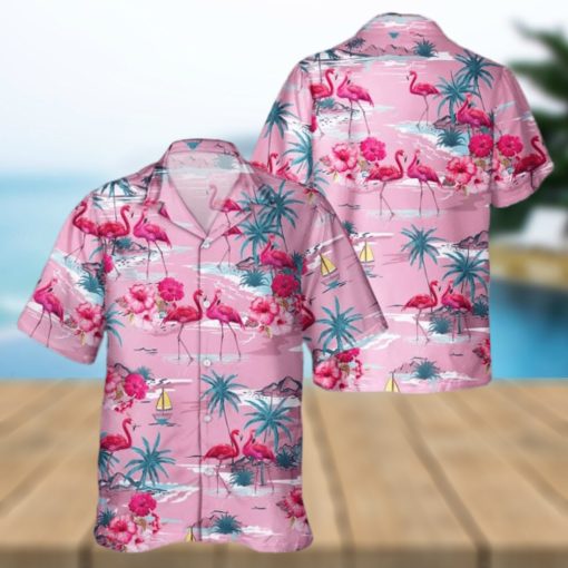 Tropical Pink Flamingo Hawaiian Shirt