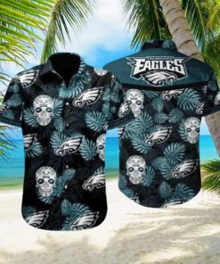 Tropical Skull NFL Philadelphia Eagles Hawaiian Shirt Best Beach Gift