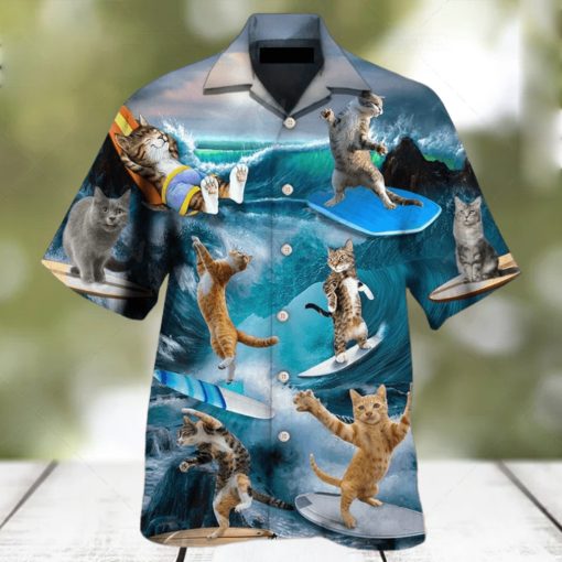 Tropical Style Mens Cat Hawaiian Shirts Teeviews