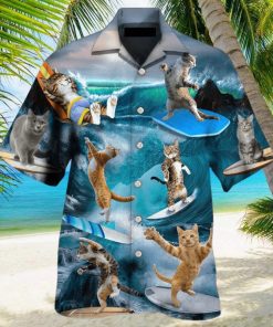 Tropical Style Mens Cat Hawaiian Shirts Teeviews