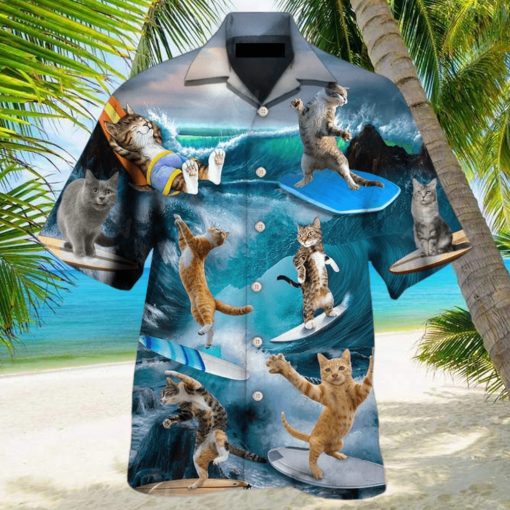 Tropical Style Mens Cat Hawaiian Shirts Teeviews