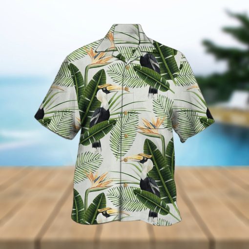 Tropical Toco Toucan Men’s Hawaiian Short Sleeve Shirt