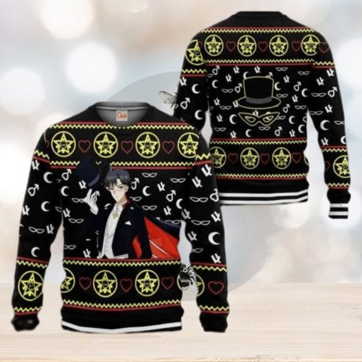 Tuxedo Holds The Hat – Sailor Moon Ugly Christmas Sweater