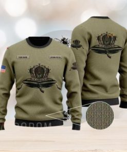 US Flag Crown Royal Personalized Xmas Ugly Christmas Sweater