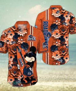 UTSA Roadrunners Surfboard Parttern Mickey Mouse Flower Hawaiian Shirt