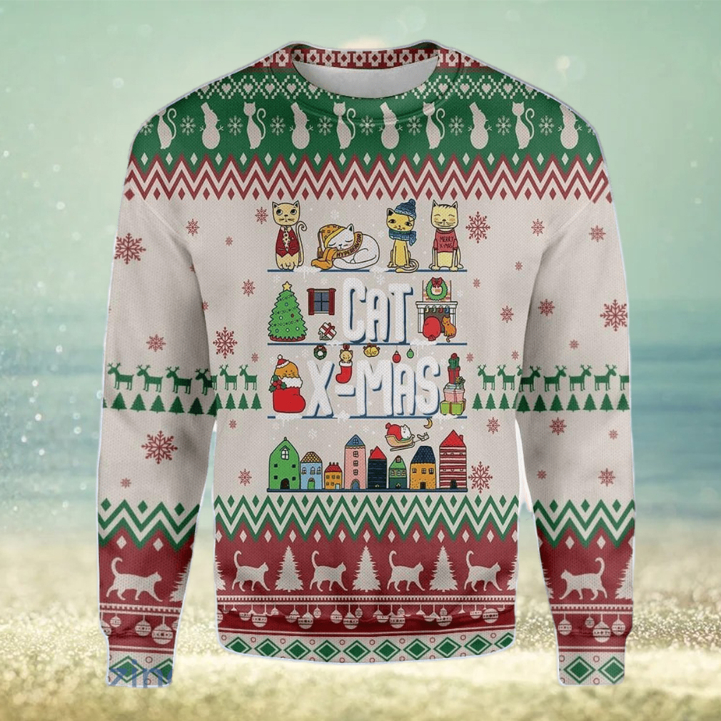 Mens christmas cat clearance sweater