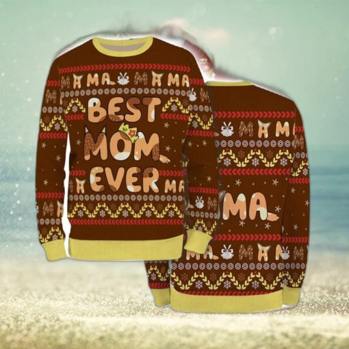 Ugly Christmas Sweaters For Men Women Kids Bluey Cartoon Tv Series Best Mom Winter 3D Sweater Shirt