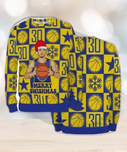 Ugly Christmas Sweaters For Men Women Kids Stephen Curry Sport Golden Basketball Winter 3D Sweater