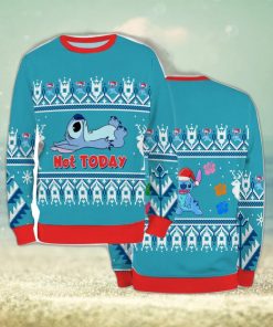 Ugly Sweater Christmas Xmas Stitch Cartoon Unisex Men Film not today 3D Sweater