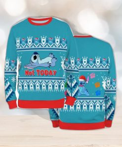 Ugly Sweater Christmas Xmas Stitch Cartoon Unisex Men Film not today 3D Sweater