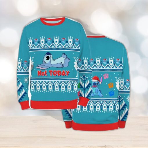 Ugly Sweater Christmas Xmas Stitch Cartoon Unisex Men Film not today 3D Sweater