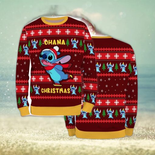 Ugly Sweater Christmas Xmas Stitch Cartoon Unisex Men Women Ohana X Mas 3D Sweater