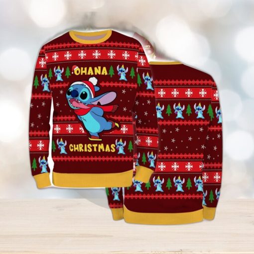 Ugly Sweater Christmas Xmas Stitch Cartoon Unisex Men Women Ohana X Mas 3D Sweater