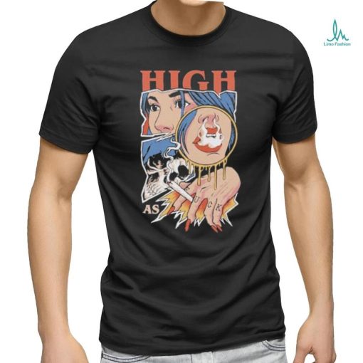 Unethicalthreads Merch High As Fuck Weed Smoking Shirt