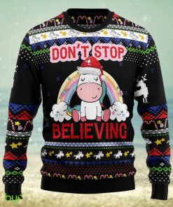 Unicorn Believing Ugly Christmas Sweater Thankgiving Gift Men Women