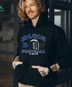 Unisex Blue 84 Heather Charcoal Duke Blue Devils vs. Notre Dame Fighting Irish 2023 Football Matchup T Shirt