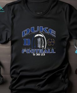 Unisex Blue 84 Heather Charcoal Duke Blue Devils vs. Notre Dame Fighting Irish 2023 Football Matchup T Shirt