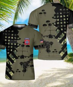 Us Army Paratroopers With The 82nd Airborne Division Parachute 3D T Shirt