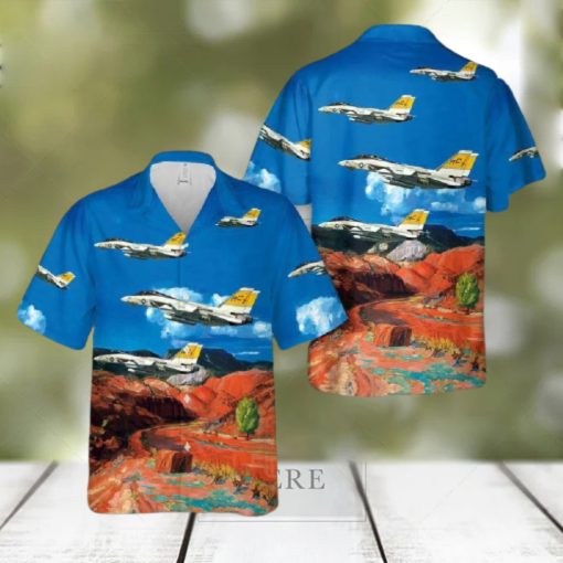 Us Navy F 14b Tomcat Vf 32 Swordsmen Hawaiian Shirt