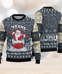 Vegas Golden Knights Ugly Christmas Santa Claus Xmas Sweater Frostbite Gift Mens Women