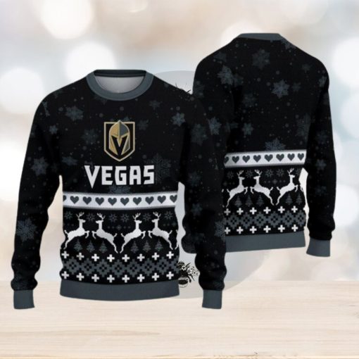 Vegas Golden Knights Ugly Christmas Snow Xmas Sweater Frozen Gift Mens Women