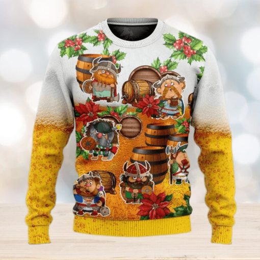 Viking Loves Beer Funny Ugly Christmas Sweater