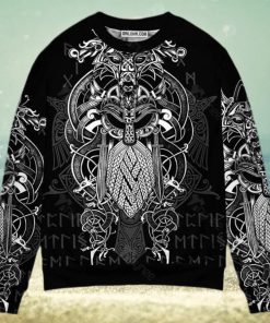 Viking Warrior Blood Pattern Ugly Christmas Sweater