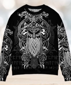 Viking Warrior Blood Pattern Ugly Christmas Sweater