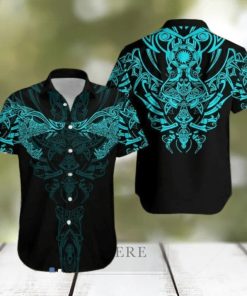 Viking Wolf Turquoise Hawaiian Shirt For Men And Women