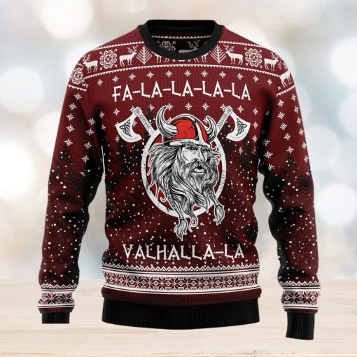 Vikings Fa La La La Ugly Christmas Sweater Thankgiving Gift Men Women