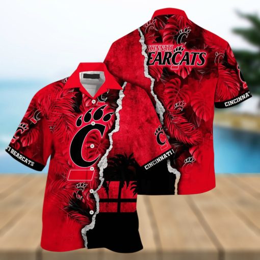 Vintage Aloha NCAA Cincinnati Bearcats Hawaiian Shirt Custom Name Beach Gift For Dad