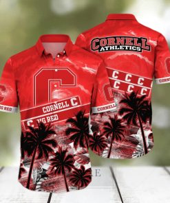 Vintage Aloha NCAA Cornell Big Red Hawaiian Shirt Palm Trees Pattern