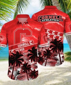 Vintage Aloha NCAA Cornell Big Red Hawaiian Shirt Palm Trees Pattern