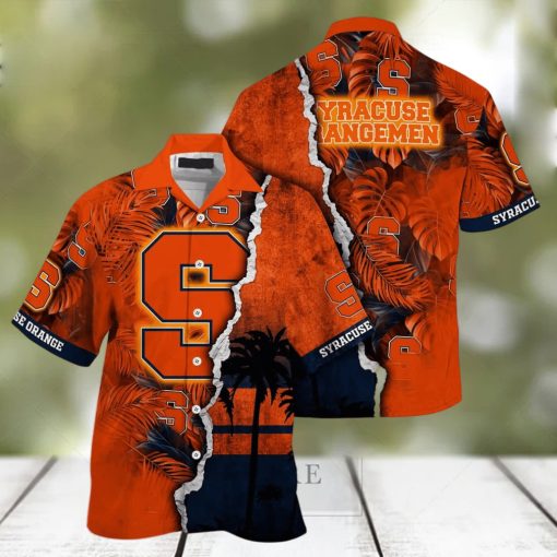 Vintage Aloha NCAA Syracuse Orange Hawaiian Shirt Summer Name Beach Gift For Friend