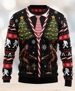 Vintage Bigfoot Ugly Christmas Sweater Thankgiving Gift Men Women