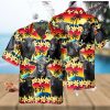 Vintage Black Angus Tropical Sunset Hibiscus And Palm Tree All Over Printed 3D Hawaiian Shirt