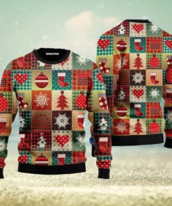 Vintage Christmas Patchwork Ugly Christmas Sweater